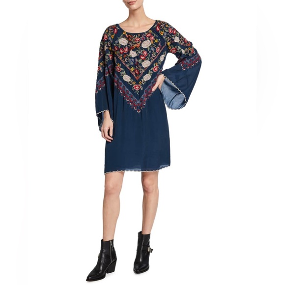 Johnny Was | Dresses | Nwt Johnny Was Maryam Floral Embroidered Shift ...